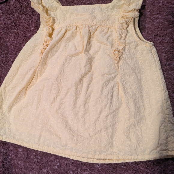 Yellow Ruffled Kids Top - Picture 2 of 6